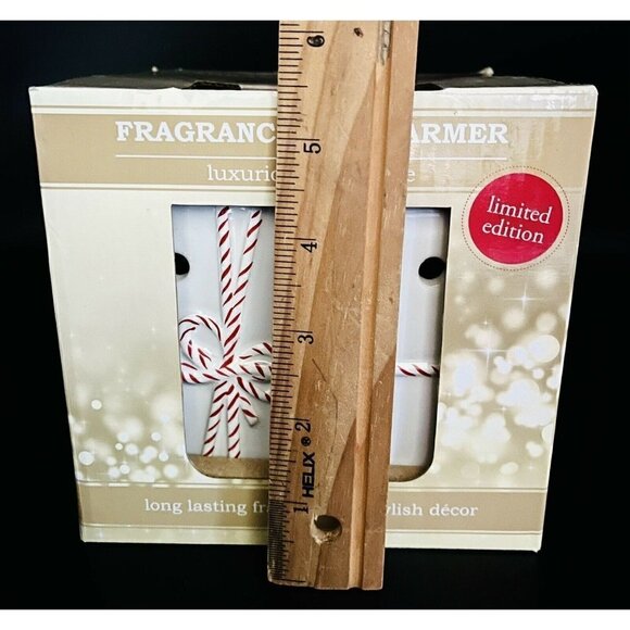 Wax Warmer Bakers Box Ceramic Peppermint Candy Cane Fragrance Bar Gift Electric - Picture 4 of 6